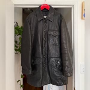 Giorgio armani lamb skin leather  jacket